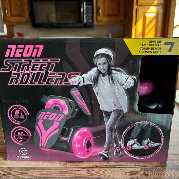 Neon Street Rollers Hot Pink (adjustable youth size) - Picture 1 of 5